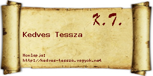 Kedves Tessza névjegykártya